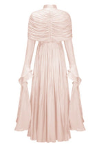 Layered Shroud Draped Maxi Dress