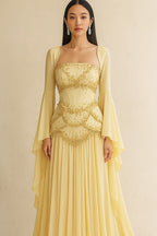 Fara Couture Boned Corset Gown
