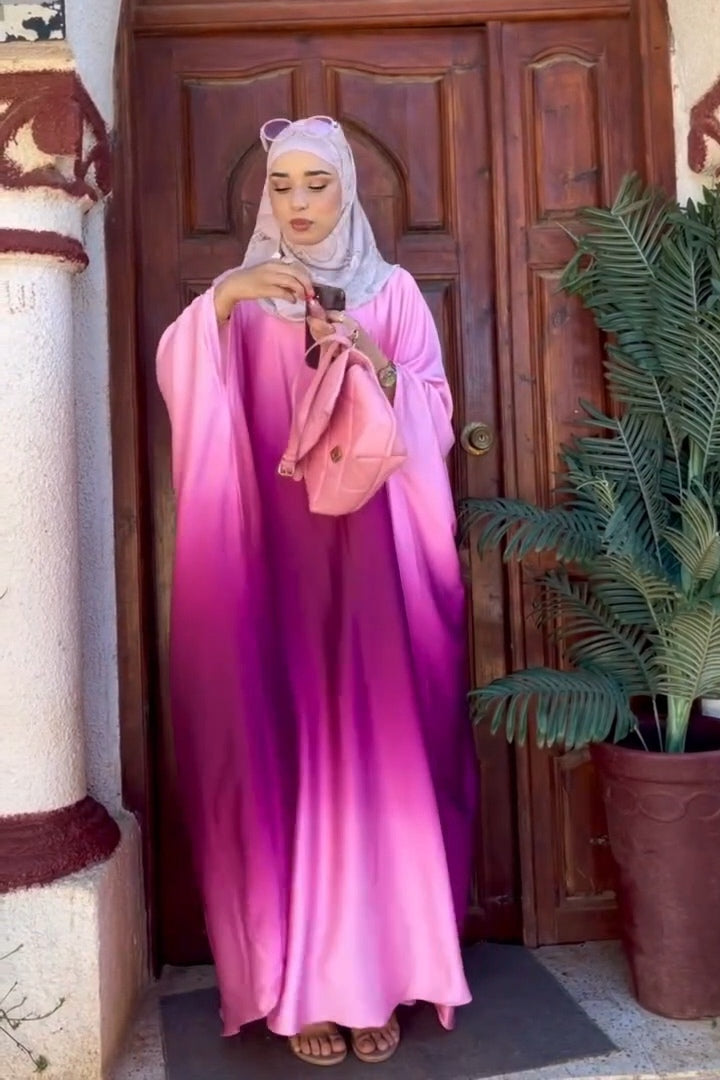 Grace Ombre Kaftan Maxi Dress-Pink