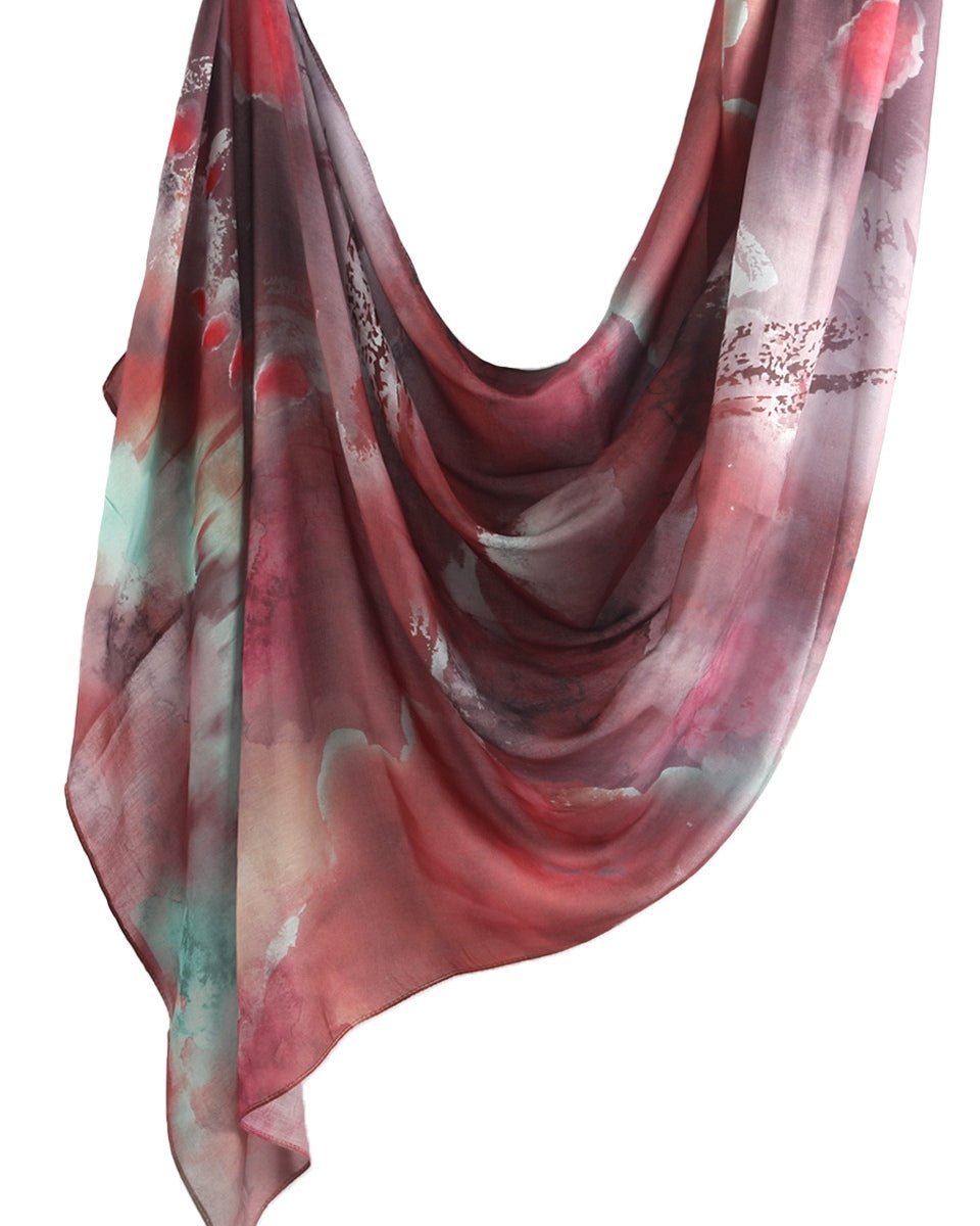 Modal Cotton Satin Printed Shawl Hijab-11
