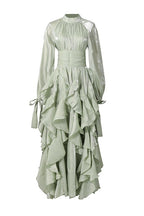 Elegant Slim-Fit Maxi Dress-Green