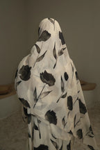 Watercolor Floral Print Abaya & Matching Hijab Set