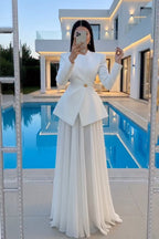 Asymmetric Blazer & Pleated Ensemble