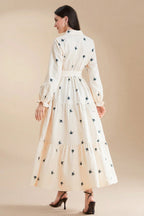 Sarah Palm Printed Tiered Dress