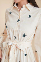 Sarah Palm Printed Tiered Dress