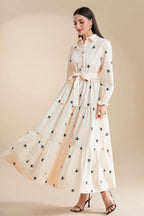 Sarah Palm Printed Tiered Dress