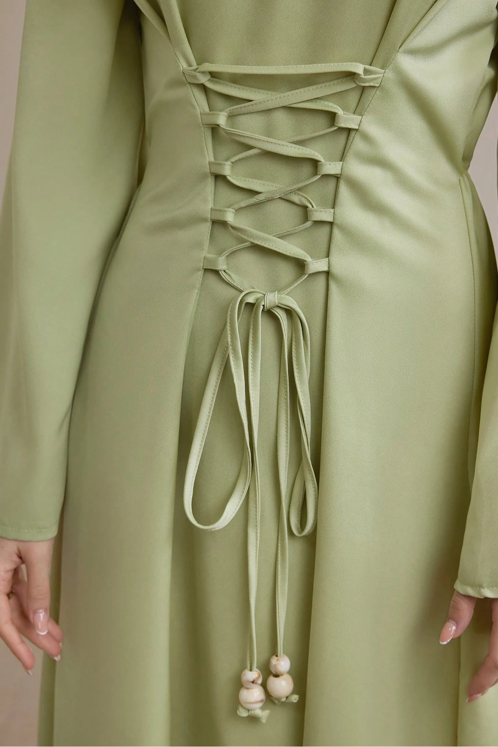 Zahra Tie Flare Sleeve Maxi Dress