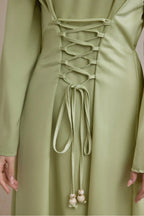 Zahra Tie Flare Sleeve Maxi Dress
