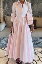 Elena Sophisticated Shirt and Skirt Set
