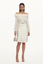 Uana Elegant Flowy Woven Top And Skirt Set	