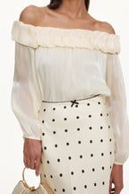 Uana Elegant Flowy Woven Top And Skirt Set	