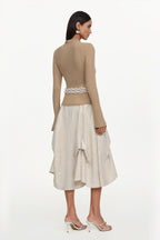 Kezia Elegant Flowy Woven Top And Skirt Set	