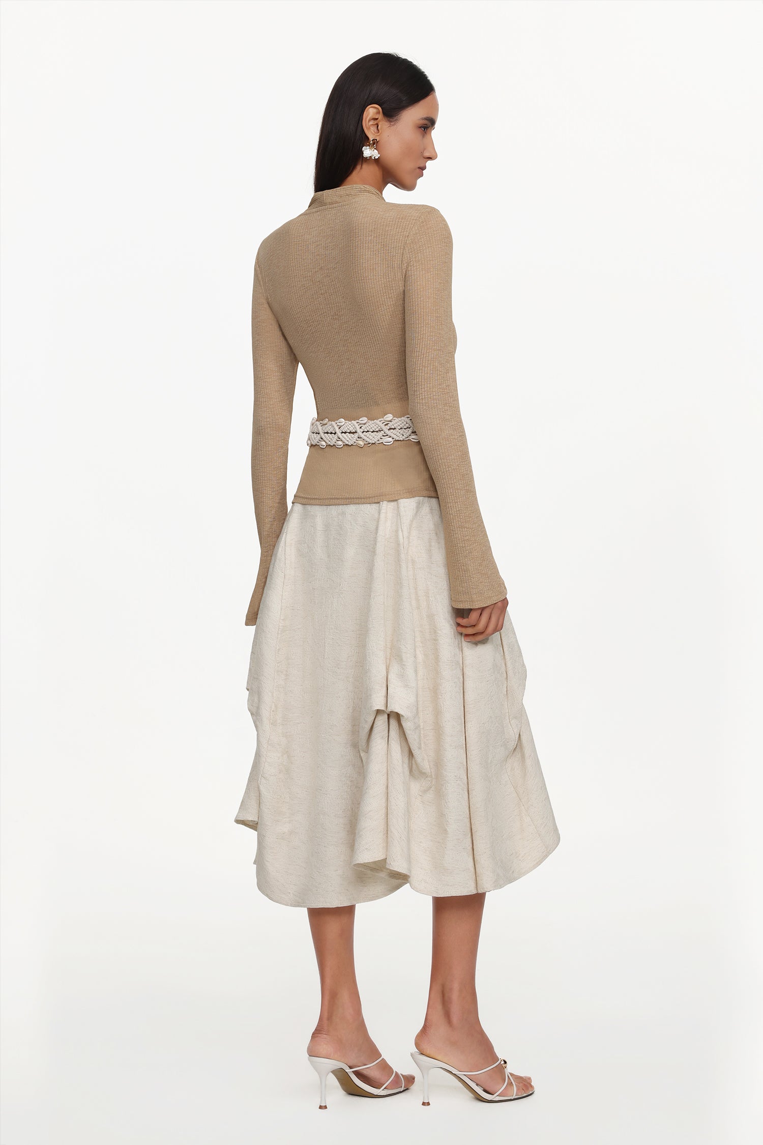 Kezia Elegant Flowy Woven Top And Skirt Set	