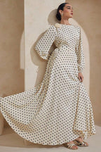 Audrey Polka Dot Tie Waist Maxi