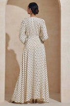 Audrey Polka Dot Tie Waist Maxi