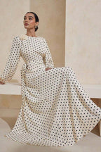 Audrey Polka Dot Tie Waist Maxi