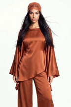 Sarah Cape Sleeve Pant Set-Orange