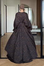 Amara Abstract Print Wide Sleeve Maxi Dress