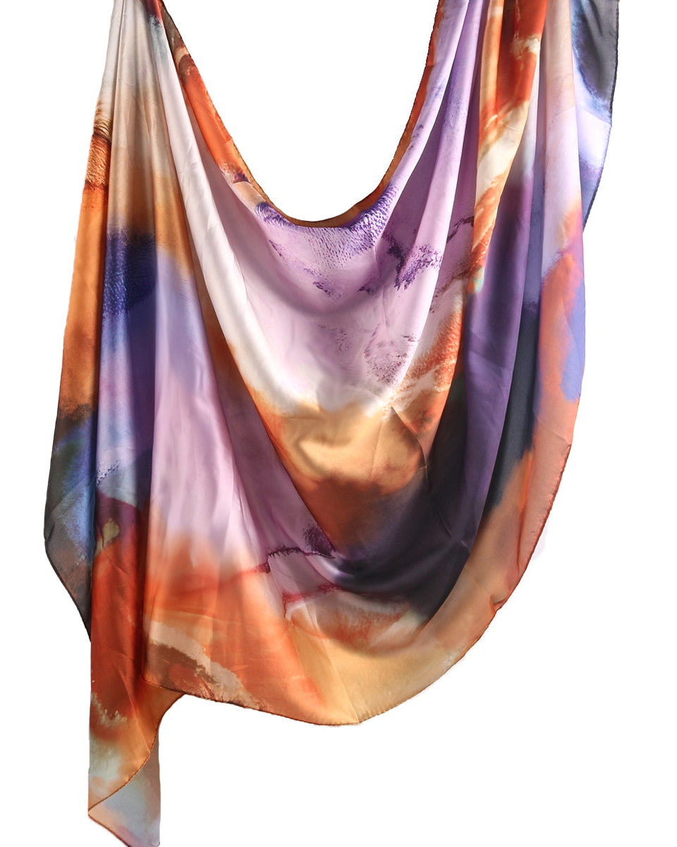 Silk Marble Print Hijab-1