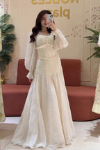 Liora Corset Beaded Tiered Maxi Dress