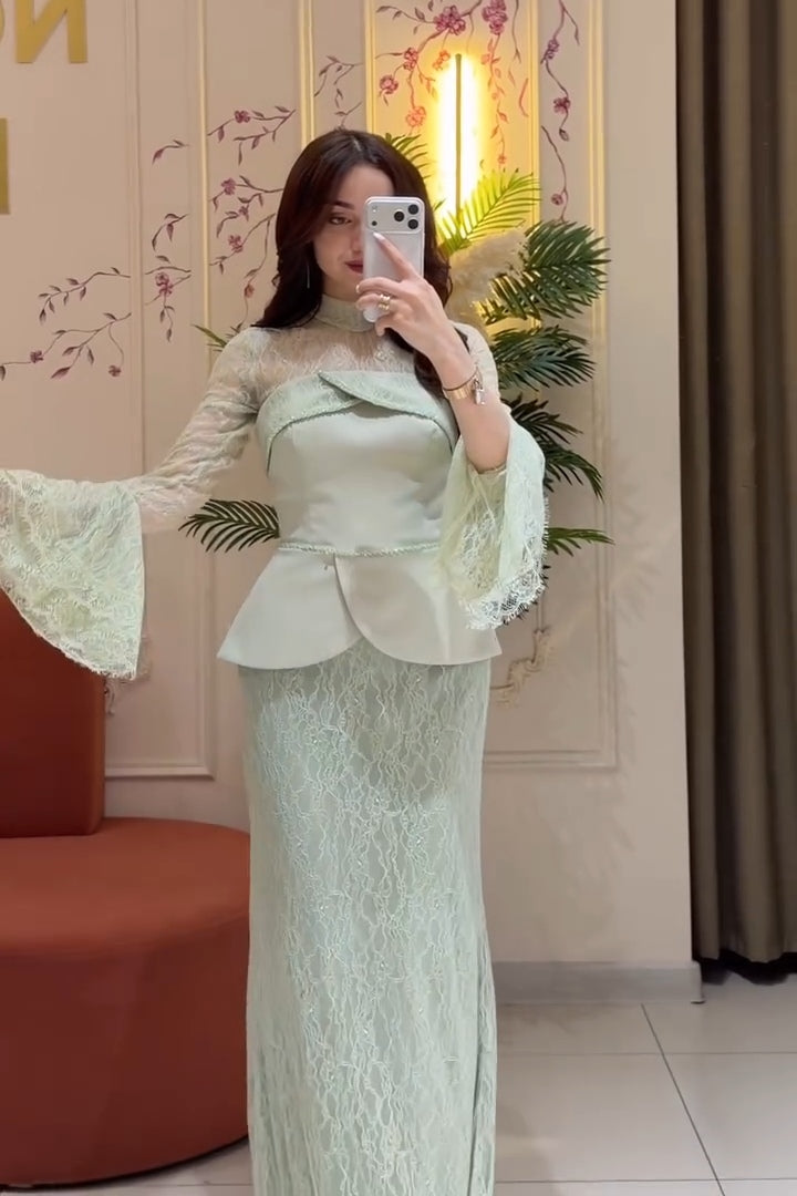 Maren Peplum Lace Mermaid Co-ord