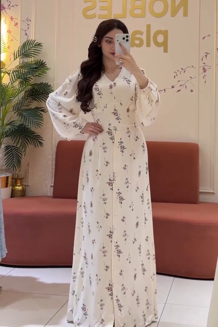 Elowen Ditsy Floral Puff Sleeve Maxi