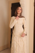 Layla Asymmetric Ruffle-Trim Embroidered Lace Maxi