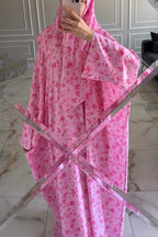 Amara Printed Loose Wide‑Sleeve Abaya