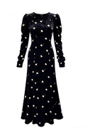 Maya Floral Jacquard Mermaid Maxi Dress