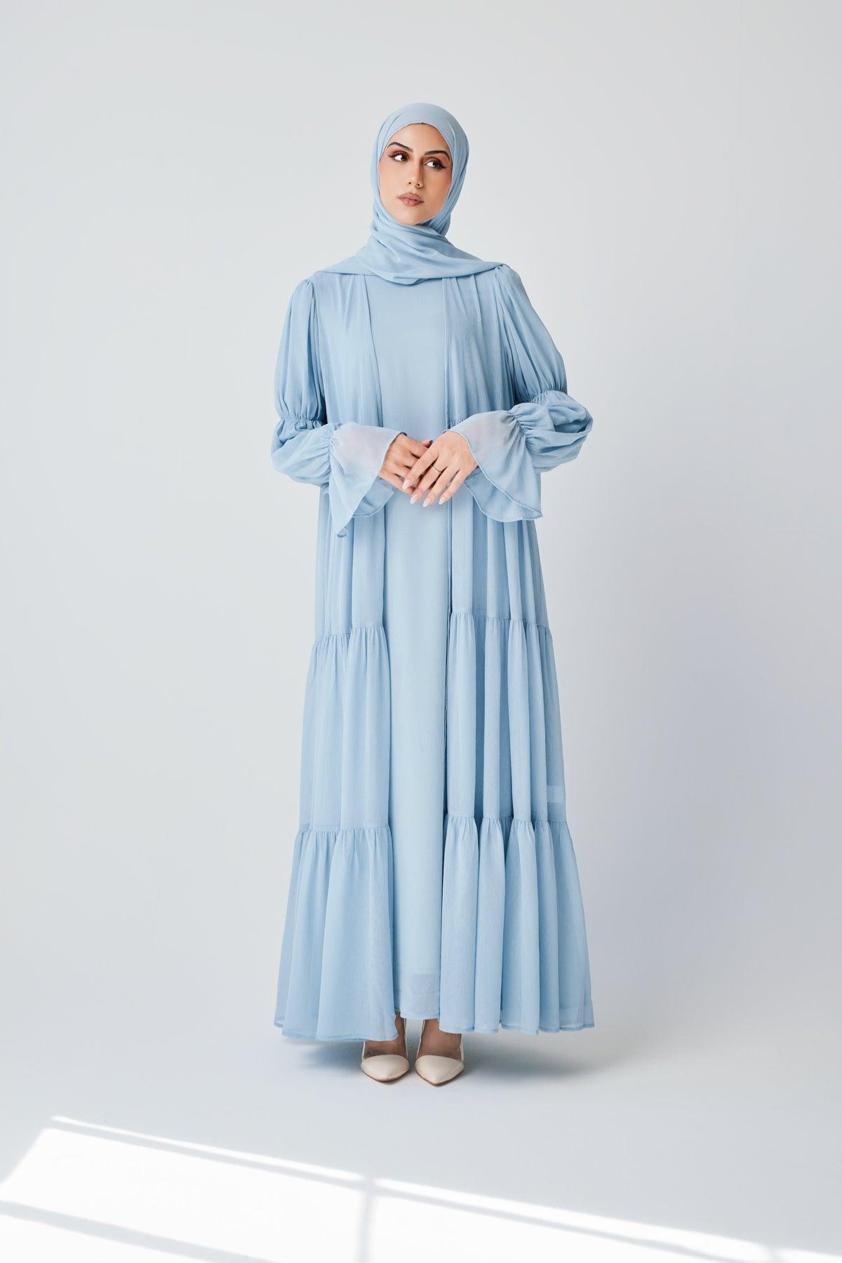 Bohemian Abaya Set-Blue