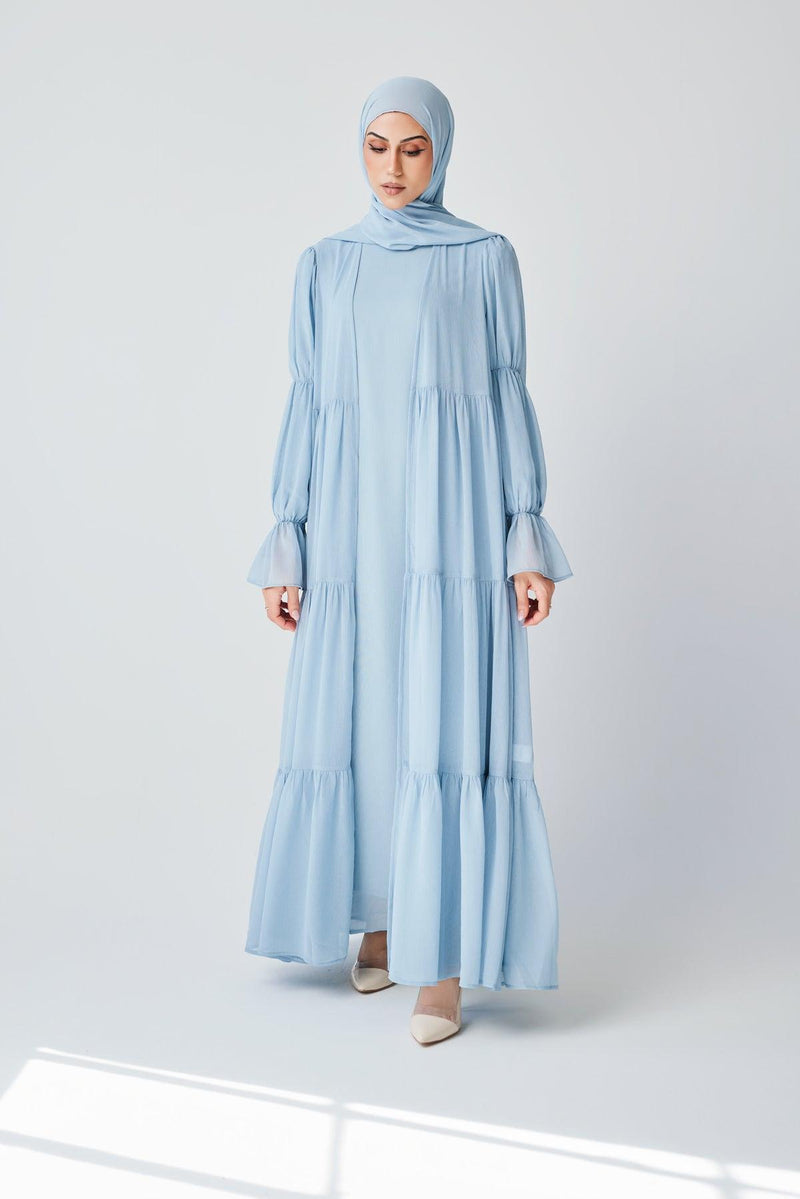 Bohemian Abaya Set-Blue