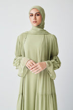 Bohemian Abaya Set-Green