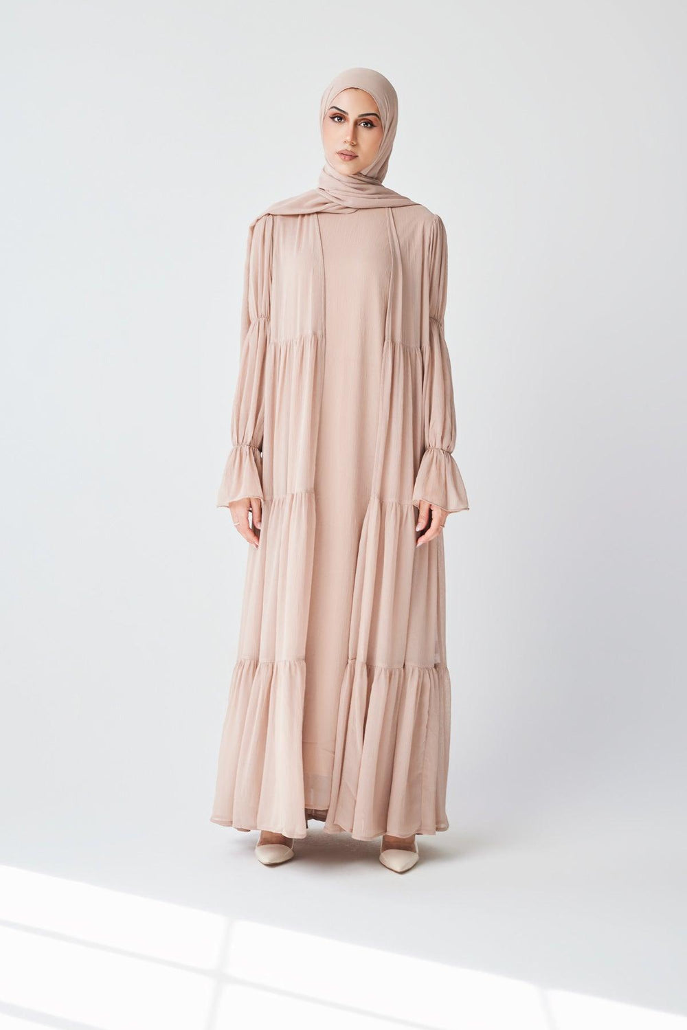 Bohemian Abaya Set-Pink
