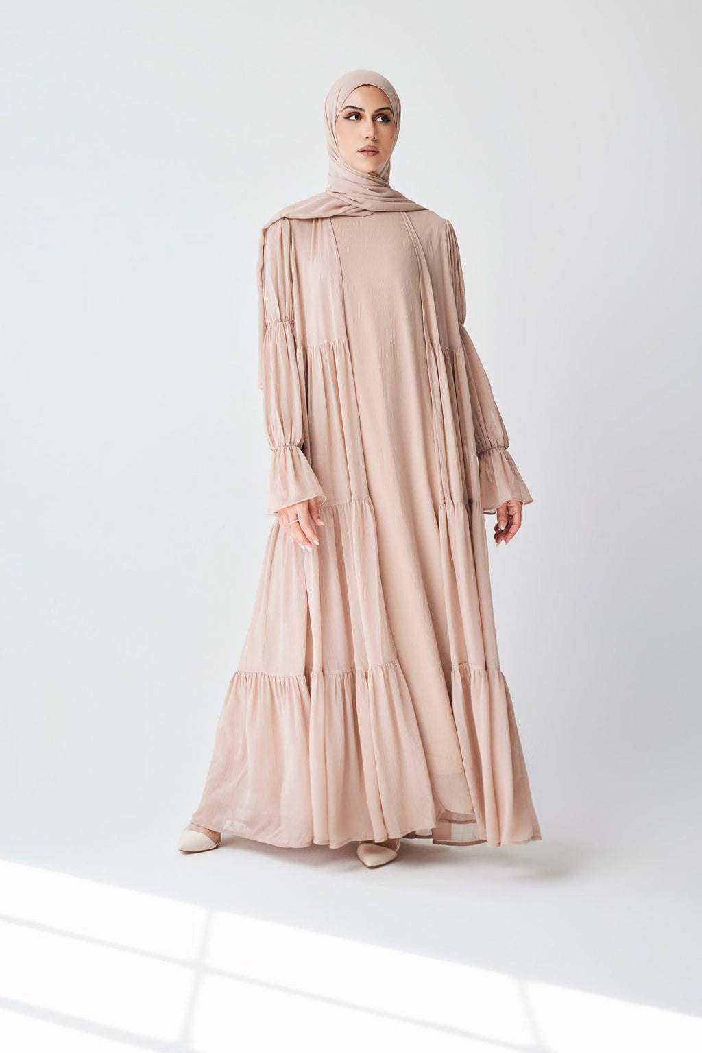 Bohemian Abaya Set-Pink