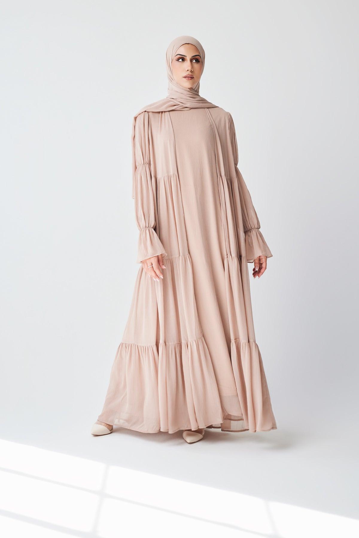 Bohemian Abaya Set-Pink