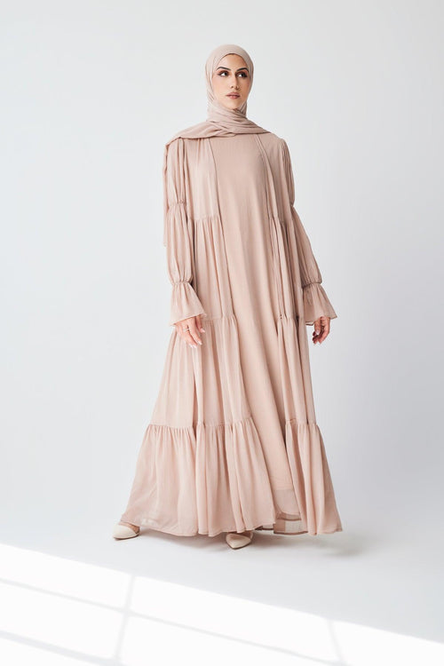 Bohemian Abaya Set-Pink