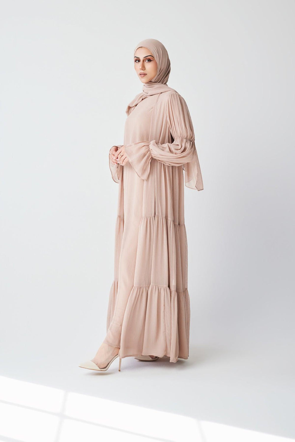 Bohemian Abaya Set-Pink