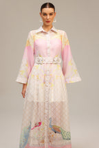 Heloise Long Sleeves  Floral Printed Maxi Dress	