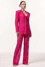 Naya Sexy Tailored Lace Blazer Two Piece Set	