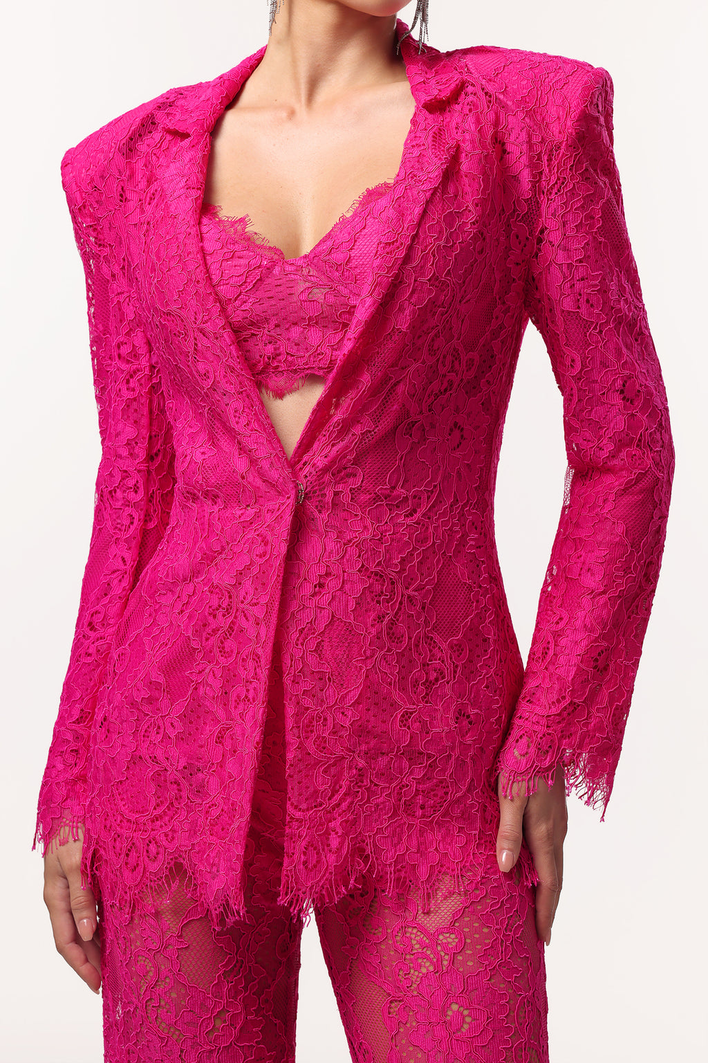 Naya Sexy Tailored Lace Blazer Two Piece Set	