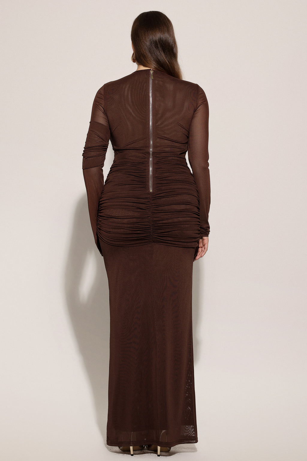 Yvaine Long Sleeve Fold Maxi Dress	