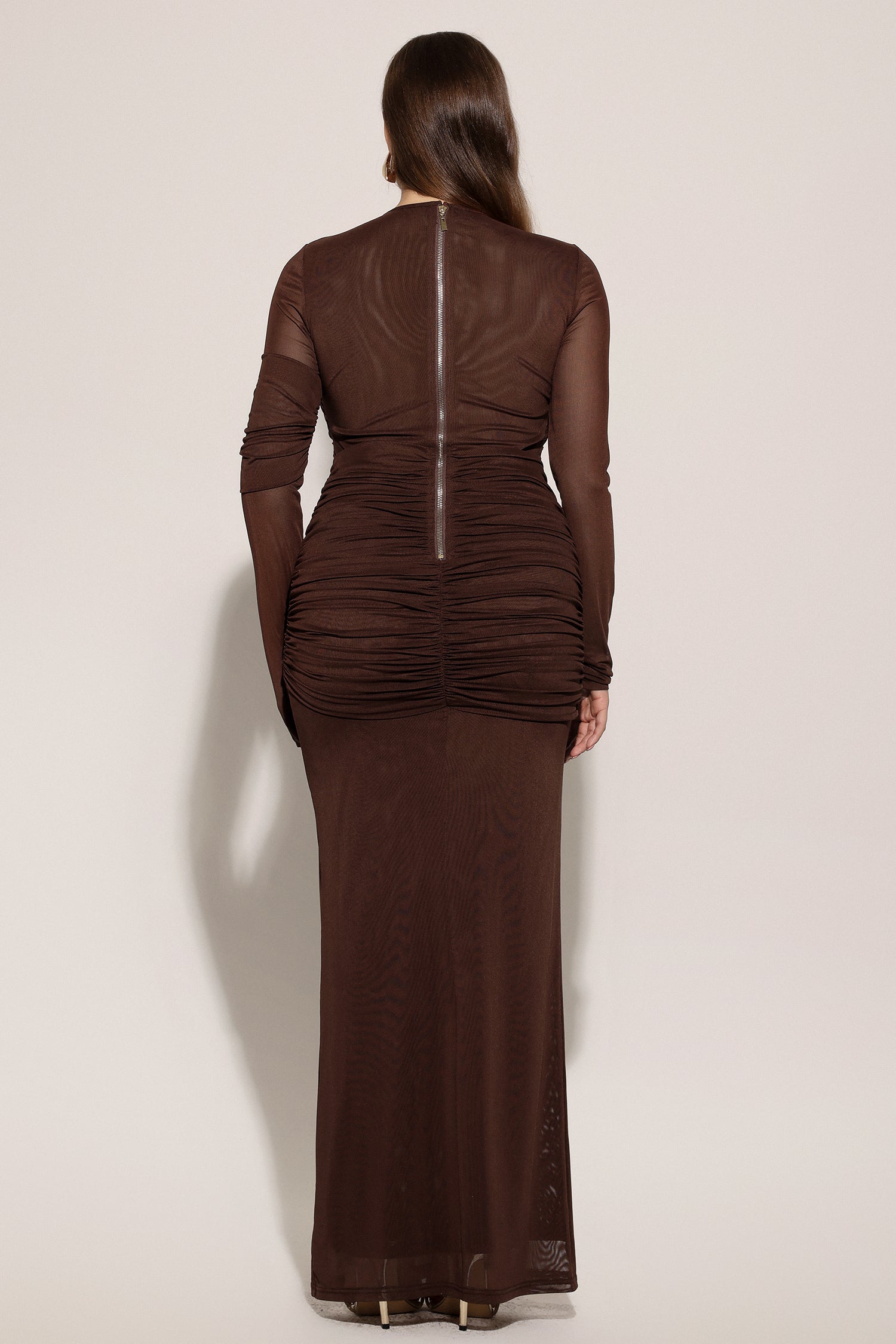 Yvaine Long Sleeve Fold Maxi Dress	
