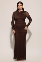 Yvaine Long Sleeve Fold Maxi Dress	
