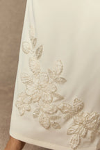 Diana Embroidered Peplum Skirt Set-White