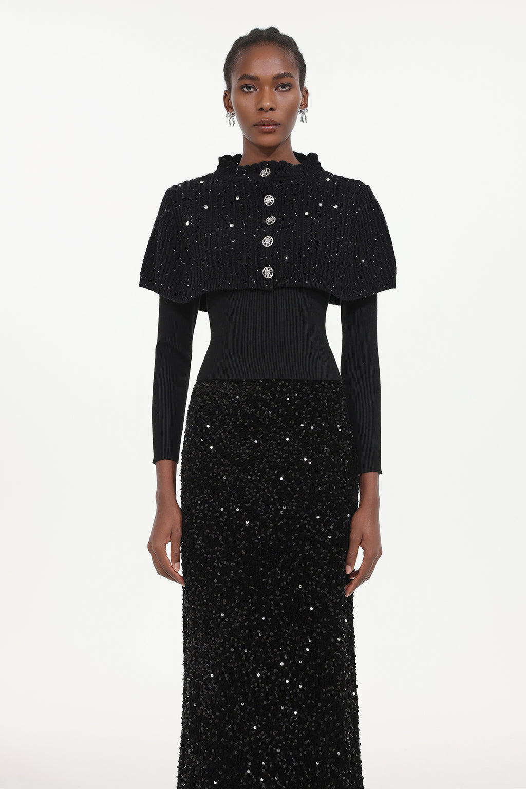 Winmy Elegant Embellished Sequin Three-Piece Set	