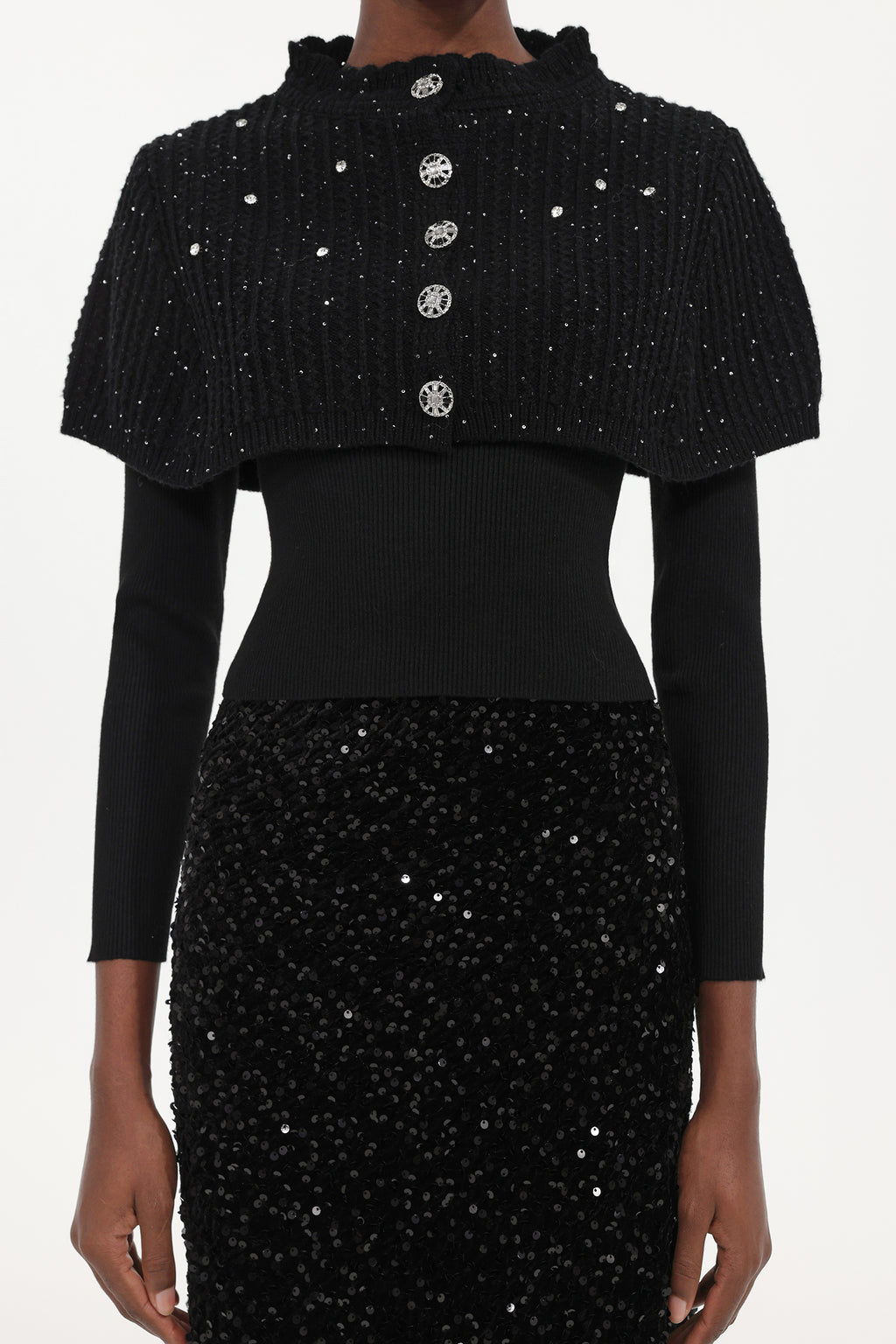 Winmy Elegant Embellished Sequin Three-Piece Set	