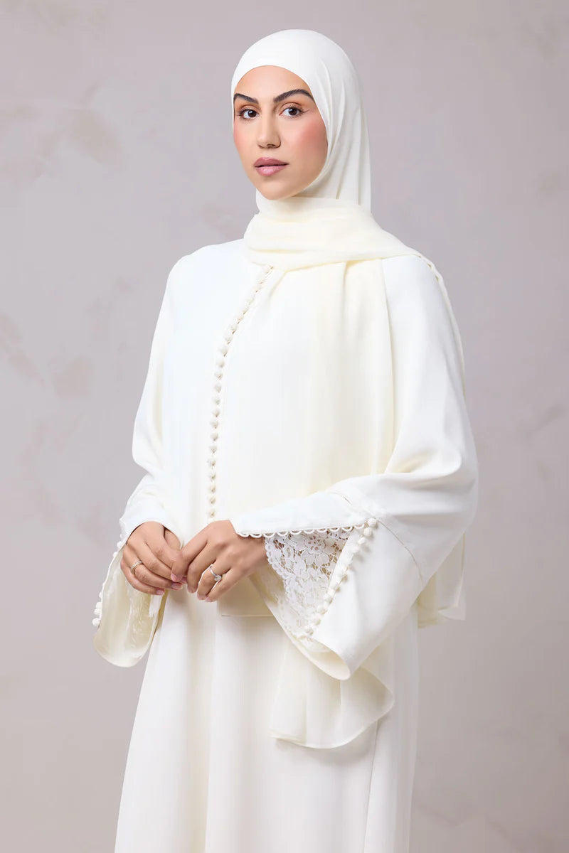 Layali Lace Embroidered Abaya & hijab