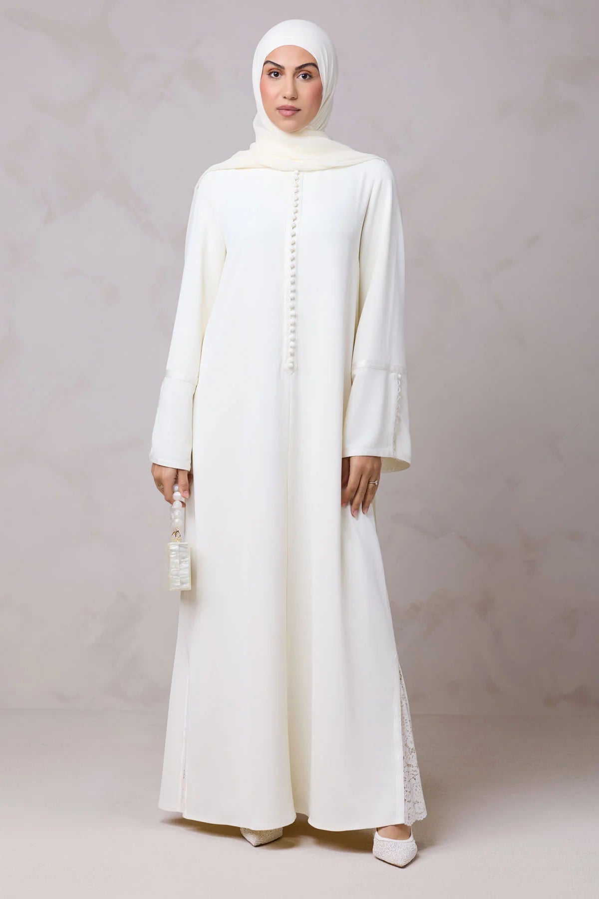 Layali Lace Embroidered Abaya & hijab