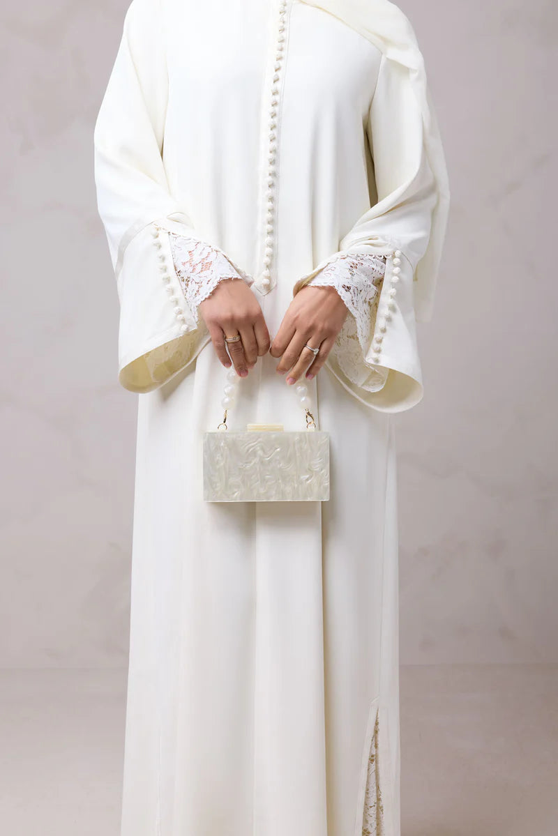 Layali Lace Embroidered Abaya & hijab