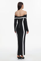 Hilda Off-the-Shoulder Long Sleeve Maxi Dress	